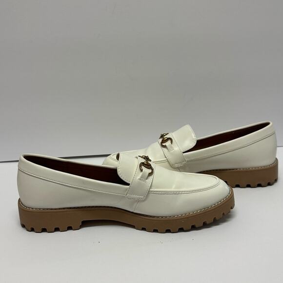A New Day Danica Platform Slip On Loafers Off White Cream Size 11 Neutral Preppy - Picture 4 of 10